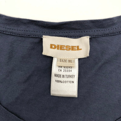 【中古品】【メンズ】 DIESEL ディーゼル 長袖カットソー ロングスリーブTシャツ 147-260619-sm-06-otoh サイズ：XL カラー：ネイビー 万代Net店