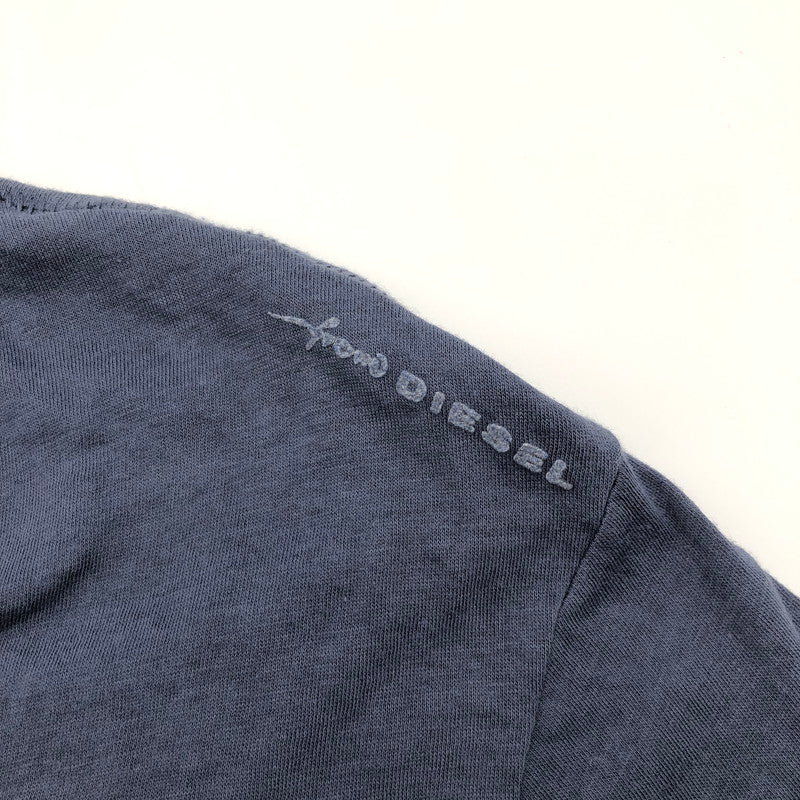 【中古品】【メンズ】 DIESEL ディーゼル 長袖カットソー ロングスリーブTシャツ 147-260619-sm-06-otoh サイズ：XL カラー：ネイビー 万代Net店