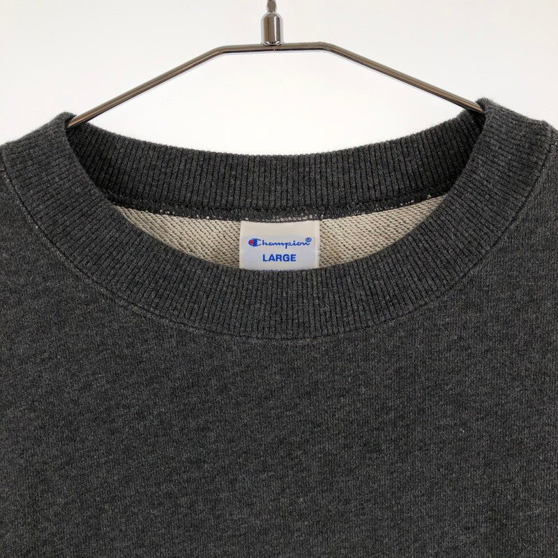 【中古品】【メンズ】 Champion チャンピオン ワンポイント 刺繍ロゴ クルーネック スウェットシャツ 147-260618-sm-12-otoh カラー：チャコールグレー 万代Net店