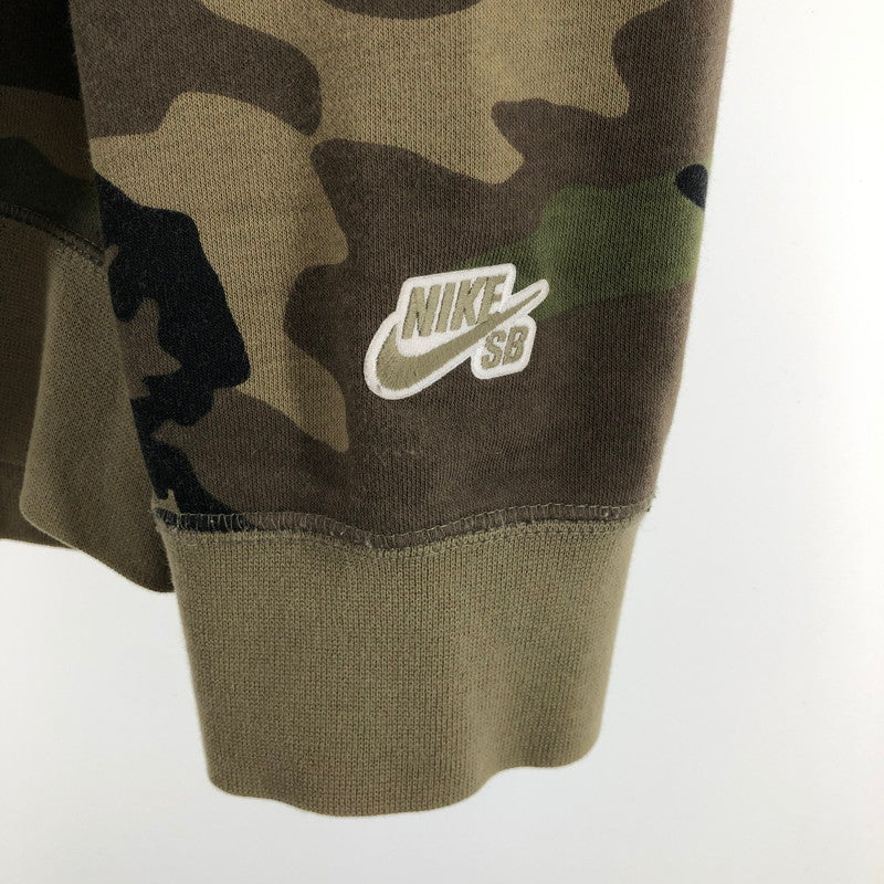 【中古品】【メンズ】 NIKE SB ナイキ エスビー カモフラージュ 迷彩柄 クルーネック スウェットシャツ 147-260618-sm-10-otoh サイズ：XL カラー：ウッドランドカモ 万代Net店