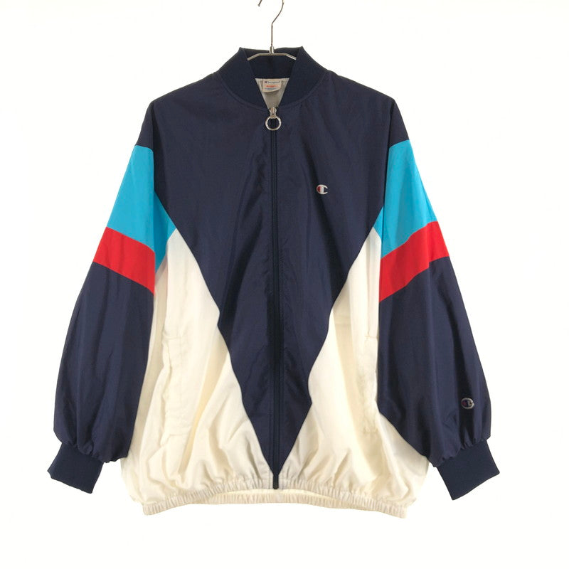 【中古品】【レディース】 Champion W GAME JACKET チャンピオン マルチカラー 薄手ナイロン ジャケット ゲームジャケット トップス 147-260619-sm-08-otoh サイズ：L カラー：ネイビー 万代Net店