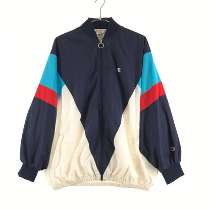 【中古品】【レディース】 Champion W GAME JACKET チャンピオン マルチカラー 薄手ナイロン ジャケット ゲームジャケット トップス 147-260619-sm-08-otoh サイズ：L カラー：ネイビー 万代Net店