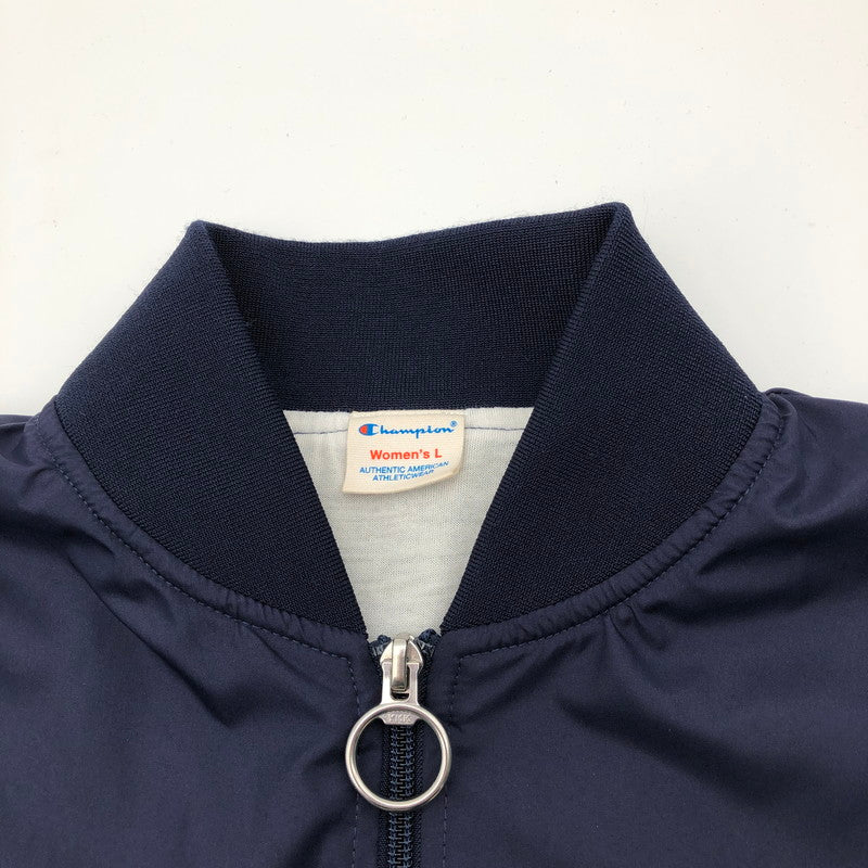 【中古品】【レディース】 Champion W GAME JACKET チャンピオン マルチカラー 薄手ナイロン ジャケット ゲームジャケット トップス 147-260619-sm-08-otoh サイズ：L カラー：ネイビー 万代Net店