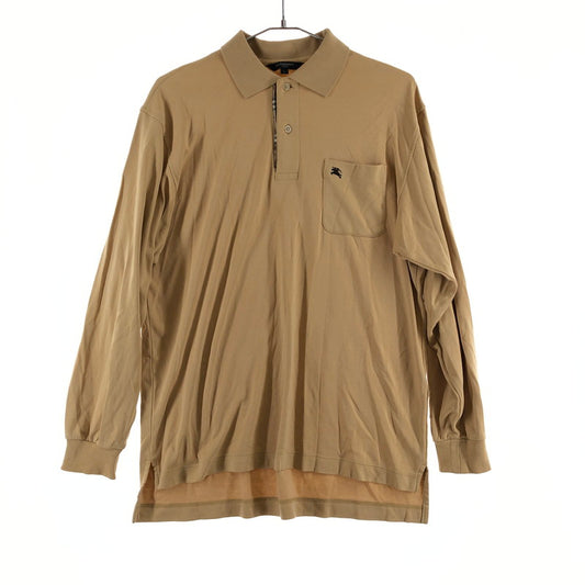 【中古品】【メンズ】 BURBERRY LONDON バーバリー ロンドン ロングスリーブ 長袖 ポロシャツ 147-260618-sm-09-otoh サイズ：L カラー：ベージュ 万代Net店