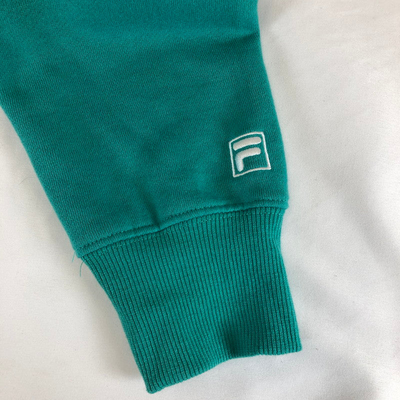 【中古品】【メンズ】 FILA フィラ 90s ヴィンテージスタイル クルーネック スウェットシャツ 147-260618-sm-13-otoh サイズ：F カラー：エメラルドグリーン 万代Net店