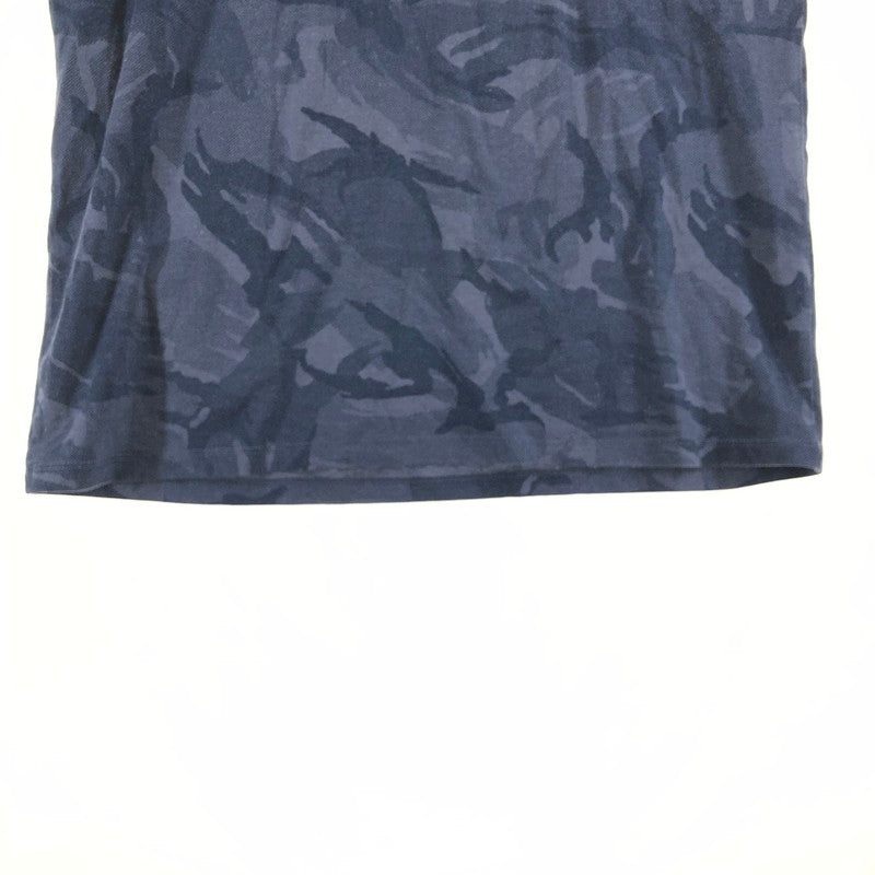 【中古品】【メンズ】 DIESEL ディーゼル 迷彩柄 カモフラージュ Vネック Tシャツ レギュラーフィット 147-260618-sm-06-otoh サイズ：L カラー：ネイビー 万代Net店