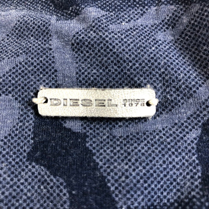 【中古品】【メンズ】 DIESEL ディーゼル 迷彩柄 カモフラージュ Vネック Tシャツ レギュラーフィット 147-260618-sm-06-otoh サイズ：L カラー：ネイビー 万代Net店