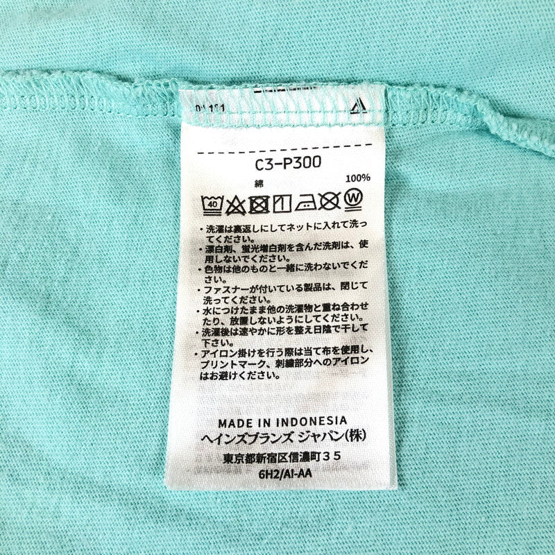 【中古品】【メンズ】 Champion チャンピオン ワンポイント刺繍ロゴ Tシャツ ミントグリーン ターコイズ 147-260618-sm-04-otoh カラー：ミントグリーン 万代Net店