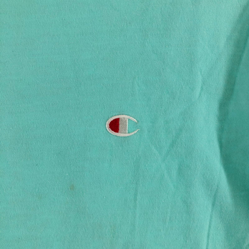 【中古品】【メンズ】 Champion チャンピオン ワンポイント刺繍ロゴ Tシャツ ミントグリーン ターコイズ 147-260618-sm-04-otoh カラー：ミントグリーン 万代Net店