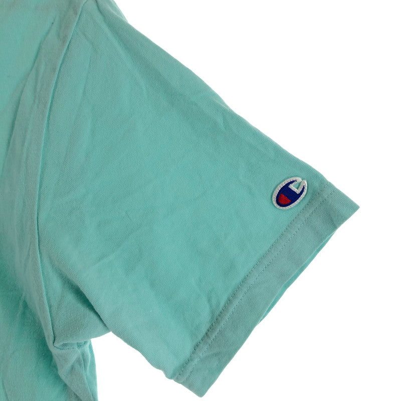 【中古品】【メンズ】 Champion チャンピオン ワンポイント刺繍ロゴ Tシャツ ミントグリーン ターコイズ 147-260618-sm-04-otoh カラー：ミントグリーン 万代Net店