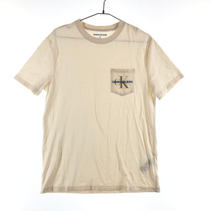 【中古品】【メンズ】 Calvin Klein Jeans カルバン クライン ジーンズ モノグラムロゴ ポケット Tシャツ 147-260618-sm-08-otoh サイズ：M カラー：オフホワイト 万代Net店