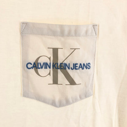 【中古品】【メンズ】 Calvin Klein Jeans カルバン クライン ジーンズ モノグラムロゴ ポケット Tシャツ 147-260618-sm-08-otoh サイズ：M カラー：オフホワイト 万代Net店