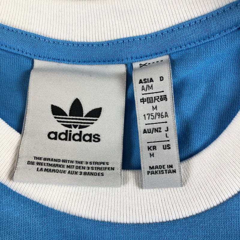 【中古品】【メンズ】 adidas Originals アディダス オリジナルス アディカラー クラシックス スリーストライプス Tシャツ 147-260618-sm-03-otoh サイズ：L カラー：水色 万代Net店