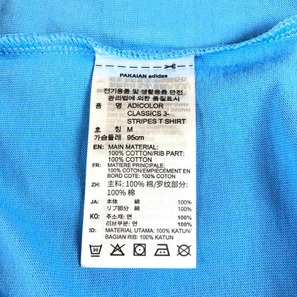 【中古品】【メンズ】 adidas Originals アディダス オリジナルス アディカラー クラシックス スリーストライプス Tシャツ 147-260618-sm-03-otoh サイズ：L カラー：水色 万代Net店