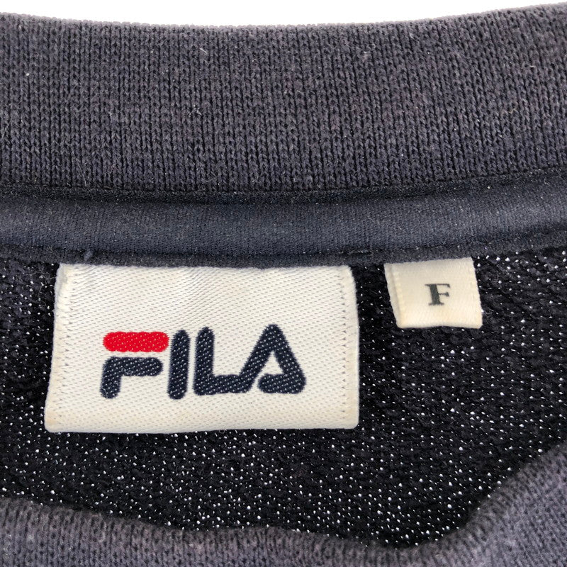 【中古品】【メンズ】 FILA フィラ クルーネック スウェット シャツ トレーナー 147-260616-sm-02-otoh サイズ：F カラー：ネイビー 万代Net店