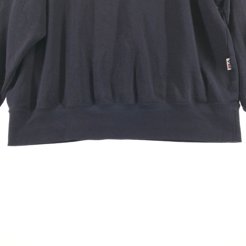 【中古品】【メンズ】 FILA フィラ クルーネック スウェット シャツ トレーナー 147-260616-sm-02-otoh サイズ：F カラー：ネイビー 万代Net店