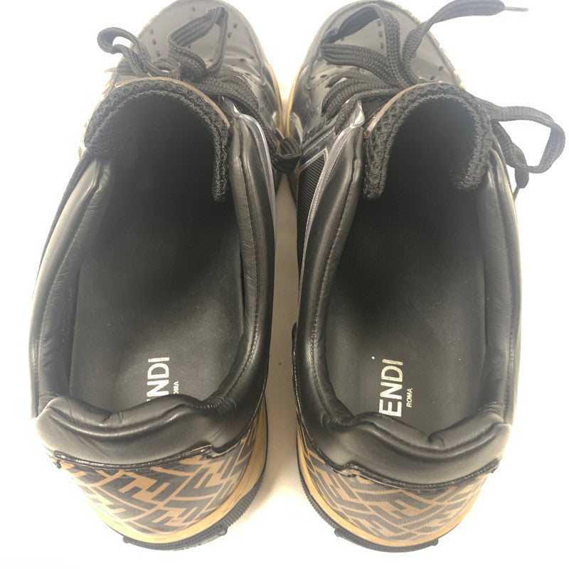 【中古品】【メンズ】 FENDI フェンディ FFモノグラム スニーカー 靴 162-260616-st-01-otoh カラー：ブラック 万代Net店