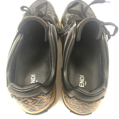 【中古品】【メンズ】 FENDI フェンディ FFモノグラム スニーカー 靴 162-260616-st-01-otoh カラー：ブラック 万代Net店