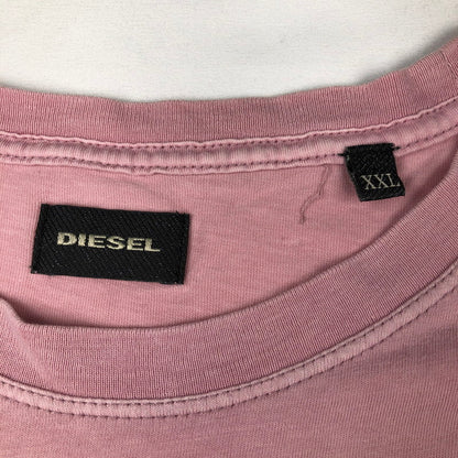 【中古品】【メンズ】 DIESEL ディーゼル 指紋プリント Tシャツ　 147-260618-sm-01-otoh サイズ：XXL カラー：ピンク 万代Net店