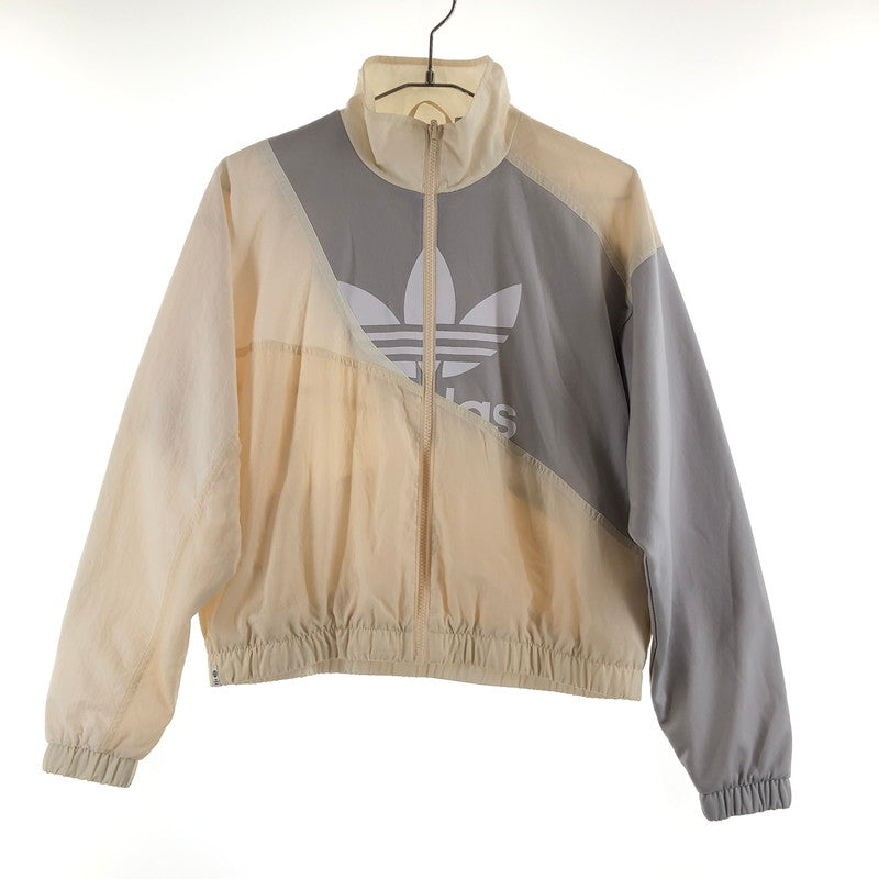 【中古品】【レディース】 Adidas originals アディカラー スプリット トレフォイル トラックジャケット　ナイロンジャケット 147-260616-sm-07-otoh サイズ：L カラー：アイボリー 万代Net店
