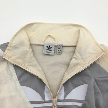 【中古品】【レディース】 Adidas originals アディカラー スプリット トレフォイル トラックジャケット　ナイロンジャケット 147-260616-sm-07-otoh サイズ：L カラー：アイボリー 万代Net店