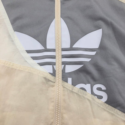 【中古品】【レディース】 Adidas originals アディカラー スプリット トレフォイル トラックジャケット　ナイロンジャケット 147-260616-sm-07-otoh サイズ：L カラー：アイボリー 万代Net店