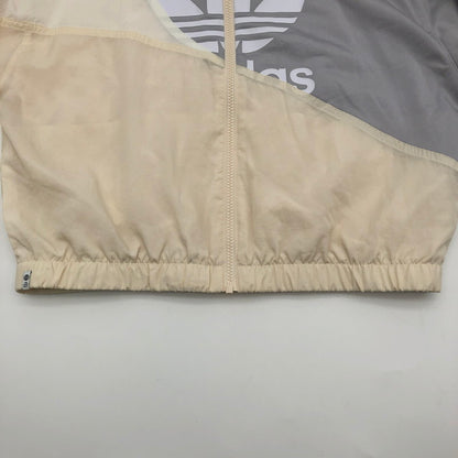 【中古品】【レディース】 Adidas originals アディカラー スプリット トレフォイル トラックジャケット　ナイロンジャケット 147-260616-sm-07-otoh サイズ：L カラー：アイボリー 万代Net店