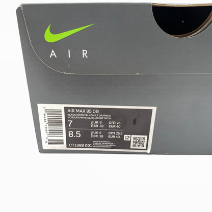 【中古美品】【メンズ】 NIKE ナイキ CT1689-001 AIR MAX 95 OG スニーカー 靴 160-260613-st-02-otoh カラー：ブラック/クローム/ネオンイエロー/ライトグラファイト 万代Net店