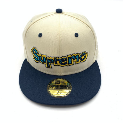 【中古美品】【メンズ】 SUPREME シュプリーム 2126B210015 21SS ×NEW ERA ニューエラ Gonz Logo Cap キャップ 帽子 185-260617-st-05-otoh カラー：ナチュラル/ネイビー 万代Net店