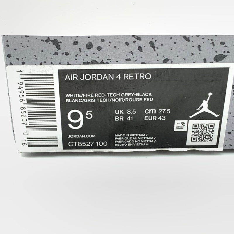 【中古美品】【メンズ】 NIKE ナイキ CT8527-100 AIR JORDAN 4 "TECH WHITE" スニーカー 靴 160-260626-st-02-otoh カラー：ホワイト / テックグレー / ブラック / ファイヤーレッド 万代Net店