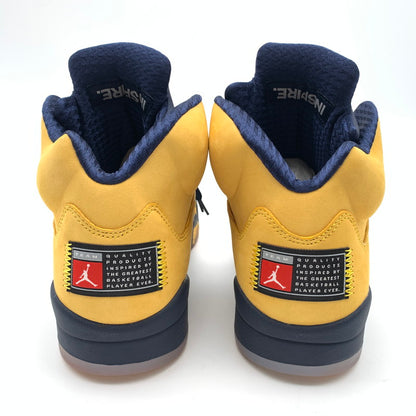 【中古美品】【メンズ】 NIKE ナイキ CQ9541-704 AIR JORDAN 5 "MICHIGAN" スニーカー 靴 160-260626-st-01-otoh カラー：アマリロ / カレッジネイビー 万代Net店