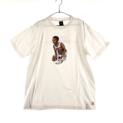 【中古品】【メンズ】 APPLEBUM Barcelona '92 Boy T-shirt アップルバム バスケ少年プリント TEE 147-260630-sm-01-otoh サイズ：L カラー：ホワイト 万代Net店