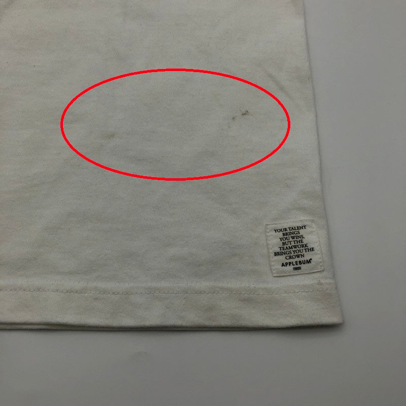 【中古品】【メンズ】 APPLEBUM Barcelona '92 Boy T-shirt アップルバム バスケ少年プリント TEE 147-260630-sm-01-otoh サイズ：L カラー：ホワイト 万代Net店