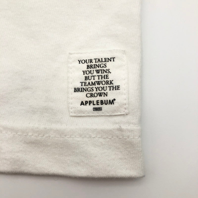 【中古品】【メンズ】 APPLEBUM Barcelona '92 Boy T-shirt アップルバム バスケ少年プリント TEE 147-260630-sm-01-otoh サイズ：L カラー：ホワイト 万代Net店