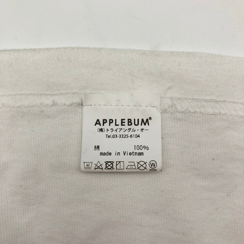 【中古品】【メンズ】 APPLEBUM Barcelona '92 Boy T-shirt アップルバム バスケ少年プリント TEE 147-260630-sm-01-otoh サイズ：L カラー：ホワイト 万代Net店