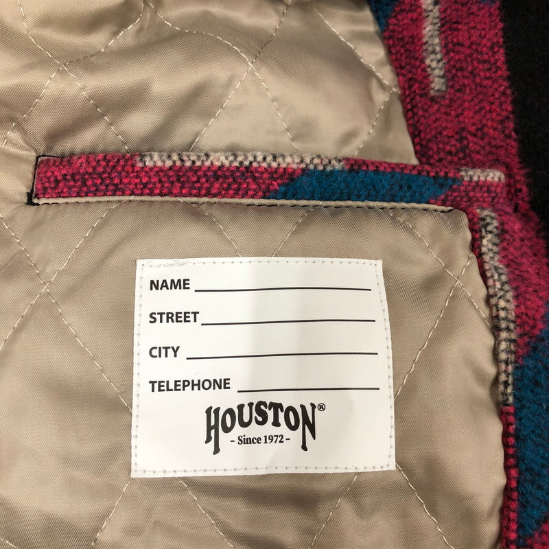 【中古品】【メンズ】 HOUSTON 51341 ヒューストン ネイティブ柄 メルトン カーコート 147-260701-sm-06-otoh サイズ：XL カラー：ブラック 万代Net店