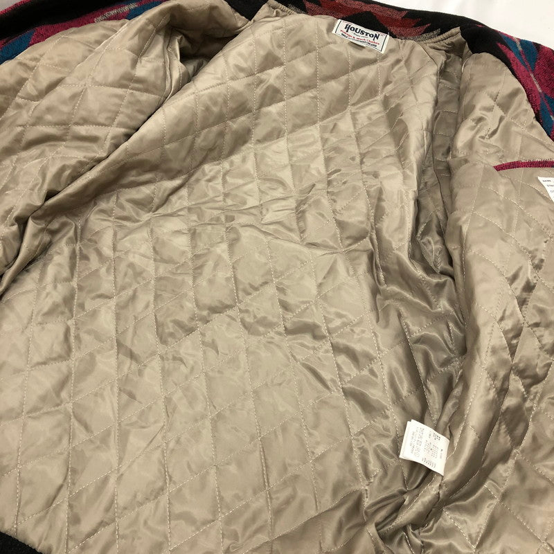 【中古品】【メンズ】 HOUSTON 51341 ヒューストン ネイティブ柄 メルトン カーコート 147-260701-sm-06-otoh サイズ：XL カラー：ブラック 万代Net店