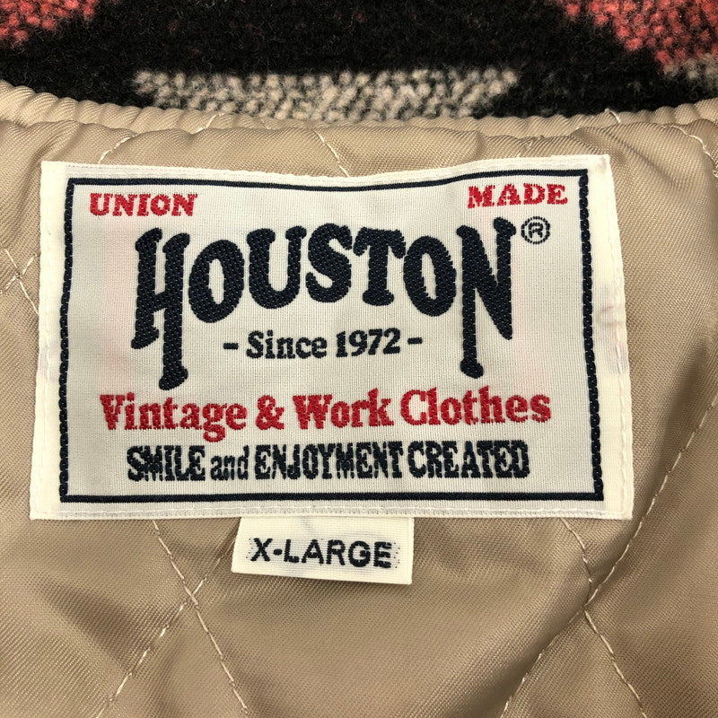 【中古品】【メンズ】 HOUSTON 51341 ヒューストン ネイティブ柄 メルトン カーコート 147-260701-sm-06-otoh サイズ：XL カラー：ブラック 万代Net店