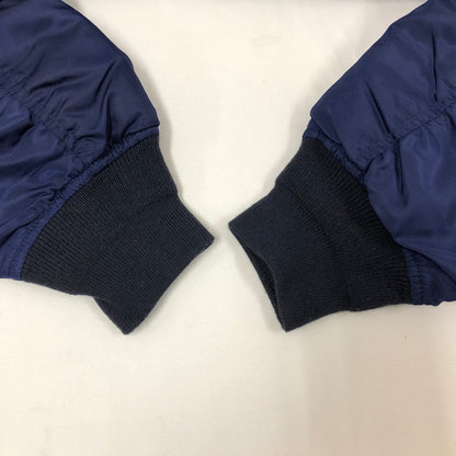【中古品】【メンズ】 HOUSTON 51185 ヒューストン 刺繍MA-1ジャケット フライトジャケット フライトジャケット 147-260701-sm-08-otoh サイズ：XL カラー：ネイビー 万代Net店