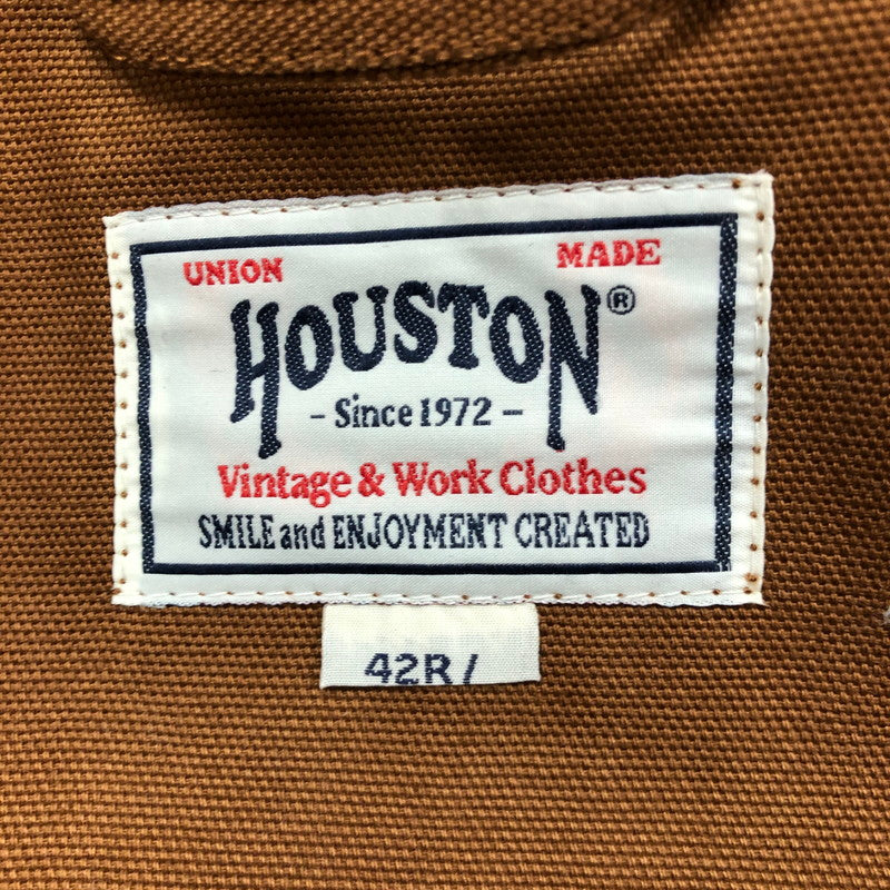 【中古品】【メンズ】 HOUSTON 51402 DUCK ZIP WORK JACKET ヒューストン 147-260701-sm-07-otoh サイズ：XL カラー：ブラウン 万代Net店