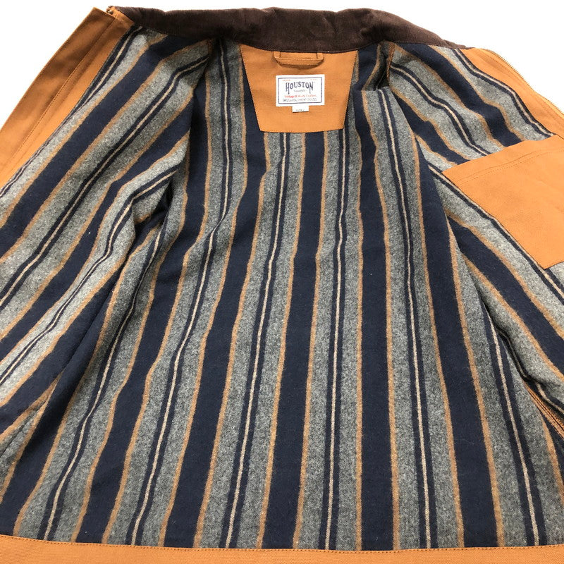 【中古品】【メンズ】 HOUSTON 51402 DUCK ZIP WORK JACKET ヒューストン 147-260701-sm-07-otoh サイズ：XL カラー：ブラウン 万代Net店