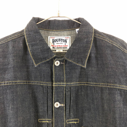 【中古品】【メンズ】 HOUSTON ヒューストン 51498 US COTTON DENIM SHIRT JACKET 147-260822-sm-07-otoh カラー：インディゴ ワンウォッシュ 万代Net店