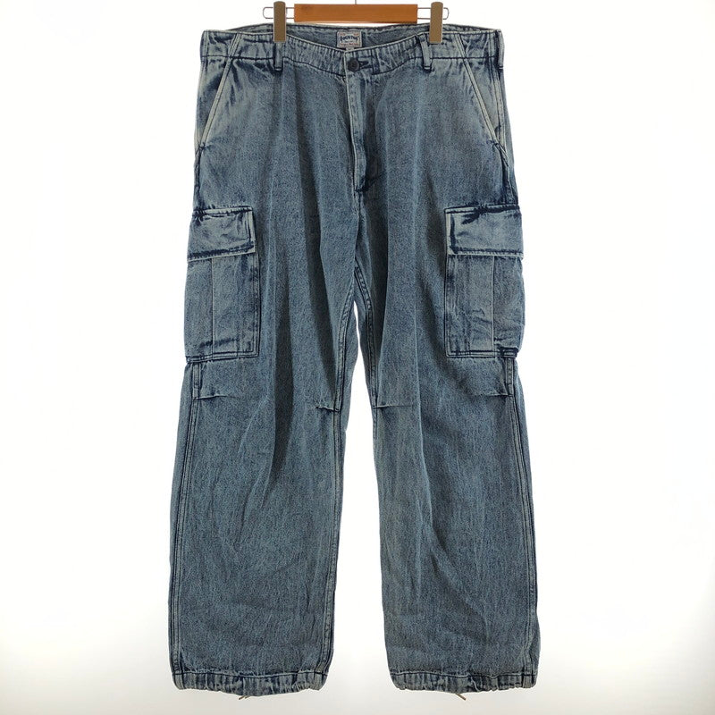【中古品】【メンズ】 HOUSTON 10124 DENIM BDU PANTS ヒューストン ケミカルウォッシュ ヴィンテージウォッシュ デニムカーゴパンツ 158-260702-sm-05-otoh サイズ：XL カラー：ブリーチ 万代Net店