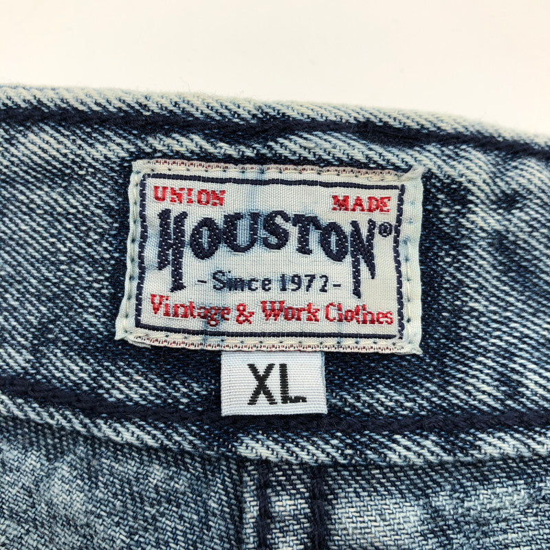 【中古品】【メンズ】 HOUSTON 10124 DENIM BDU PANTS ヒューストン ケミカルウォッシュ ヴィンテージウォッシュ デニムカーゴパンツ 158-260702-sm-05-otoh サイズ：XL カラー：ブリーチ 万代Net店