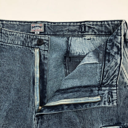 【中古品】【メンズ】 HOUSTON 10124 DENIM BDU PANTS ヒューストン ケミカルウォッシュ ヴィンテージウォッシュ デニムカーゴパンツ 158-260702-sm-05-otoh サイズ：XL カラー：ブリーチ 万代Net店