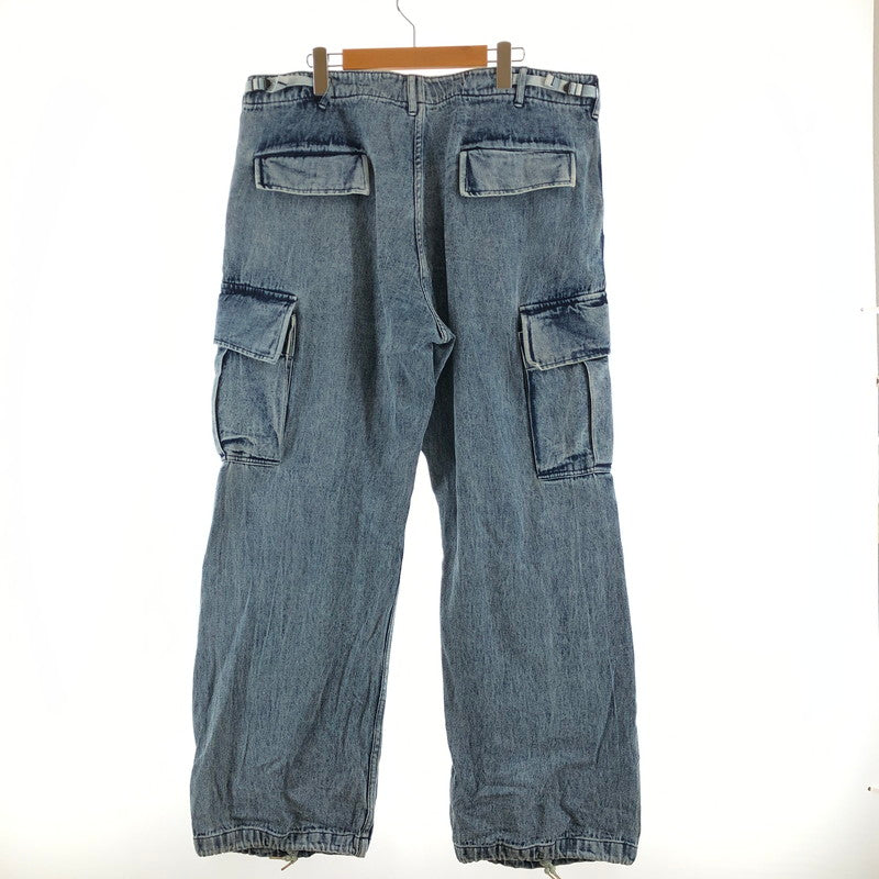 【中古品】【メンズ】 HOUSTON 10124 DENIM BDU PANTS ヒューストン ケミカルウォッシュ ヴィンテージウォッシュ デニムカーゴパンツ 158-260702-sm-05-otoh サイズ：XL カラー：ブリーチ 万代Net店