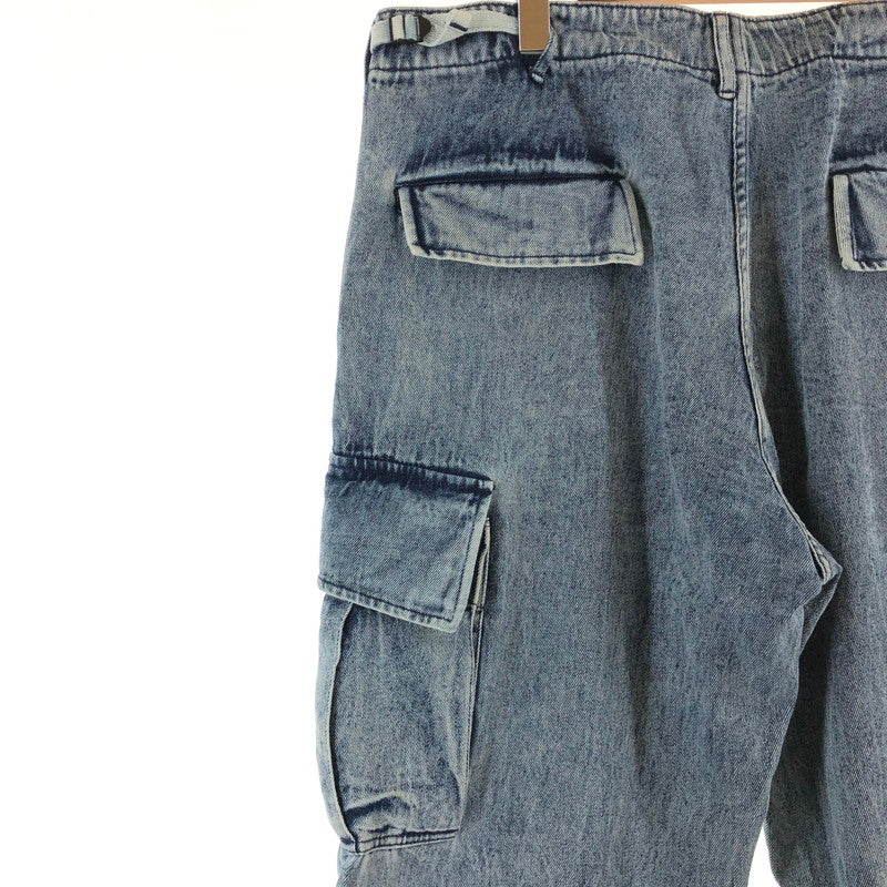 【中古品】【メンズ】 HOUSTON 10124 DENIM BDU PANTS ヒューストン ケミカルウォッシュ ヴィンテージウォッシュ デニムカーゴパンツ 158-260702-sm-05-otoh サイズ：XL カラー：ブリーチ 万代Net店