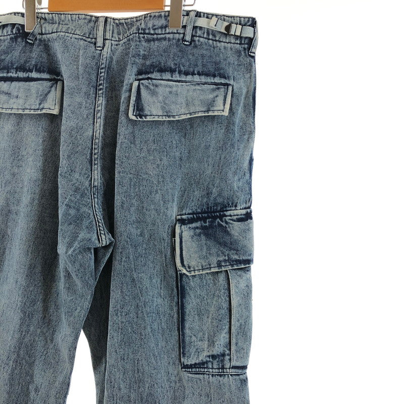 【中古品】【メンズ】 HOUSTON 10124 DENIM BDU PANTS ヒューストン ケミカルウォッシュ ヴィンテージウォッシュ デニムカーゴパンツ 158-260702-sm-05-otoh サイズ：XL カラー：ブリーチ 万代Net店