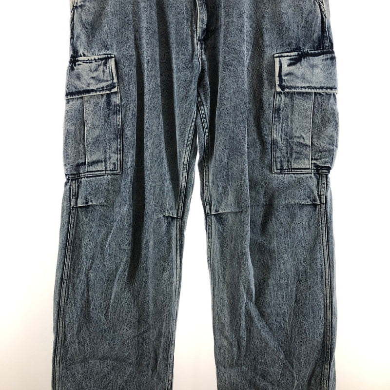 【中古品】【メンズ】 HOUSTON 10124 DENIM BDU PANTS ヒューストン ケミカルウォッシュ ヴィンテージウォッシュ デニムカーゴパンツ 158-260702-sm-05-otoh サイズ：XL カラー：ブリーチ 万代Net店
