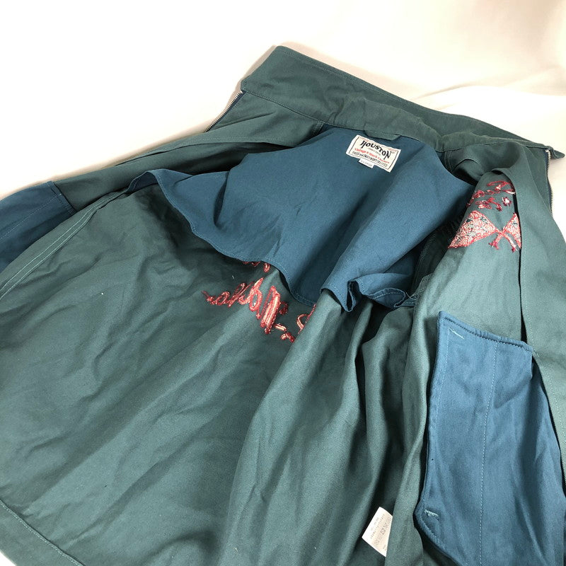 【中古品】【メンズ】 HOUSTON 51475 ”METROPOLITAN” EMB HARRINGTON JACKET ヒューストン 刺繍ハリントンジャケット 147-260701-sm-05-otoh サイズ：XL カラー：グリーン 万代Net店